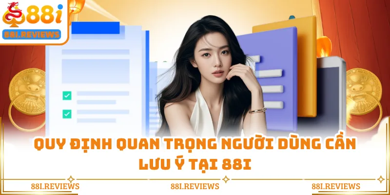 Quy định quan trọng người dùng cần lưu ý tại 88I